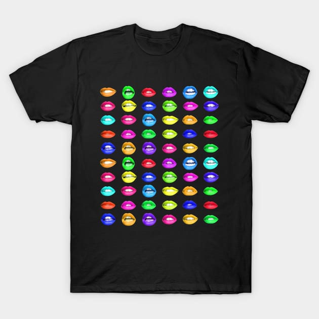 Rainbow Kisses T-Shirt by TJWDraws